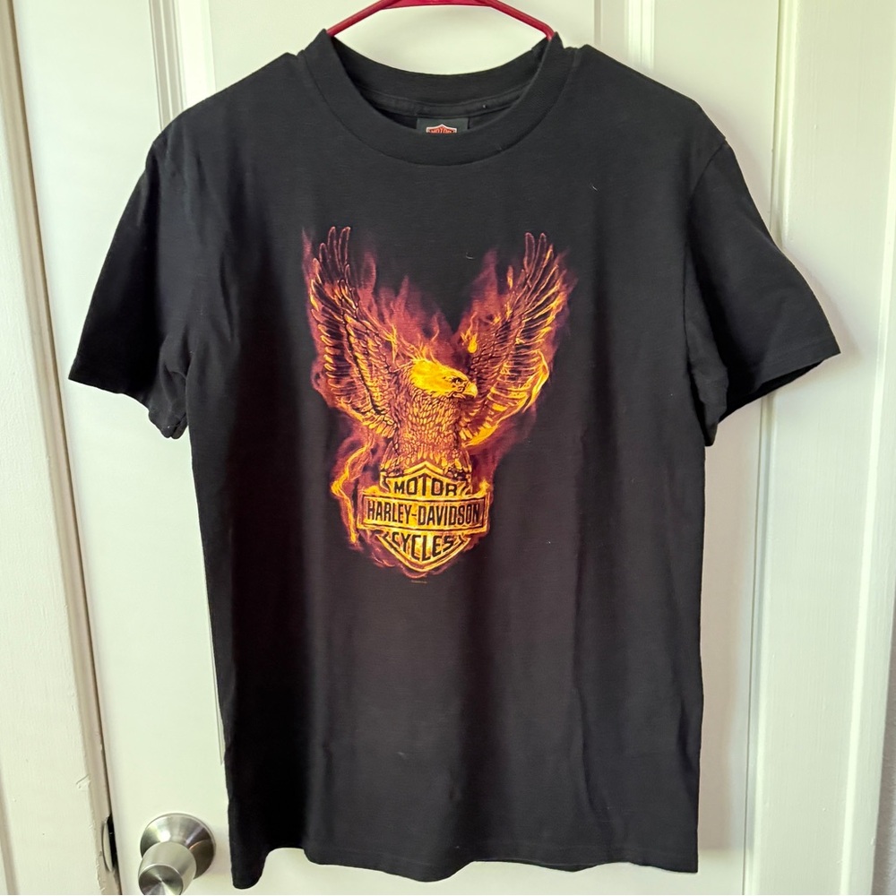 Genuine Harley-Davidson black tshirt Roswell, GA, size M.